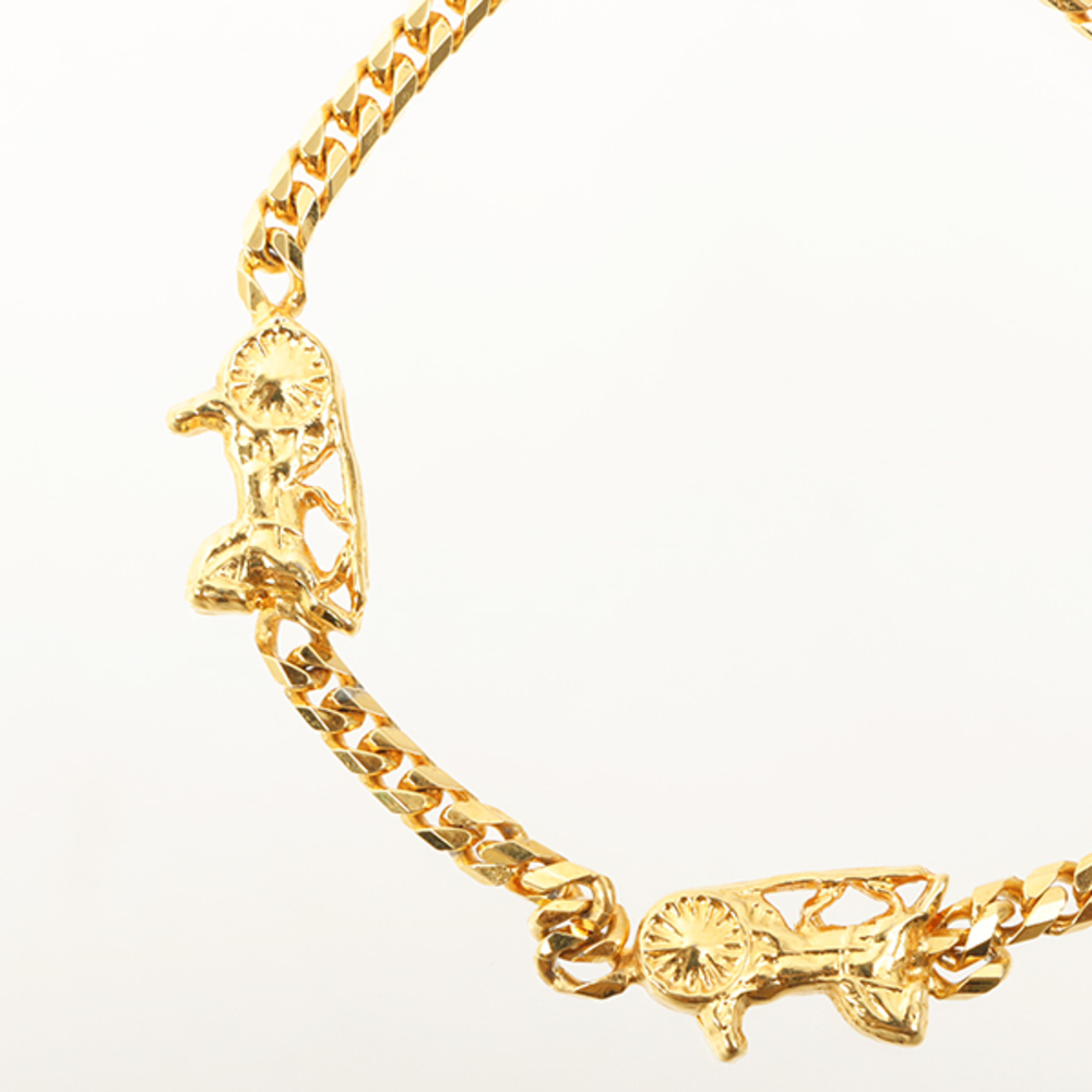CELINE Horse Carriage Plate Chain Bracelet - Picture 6 of 9